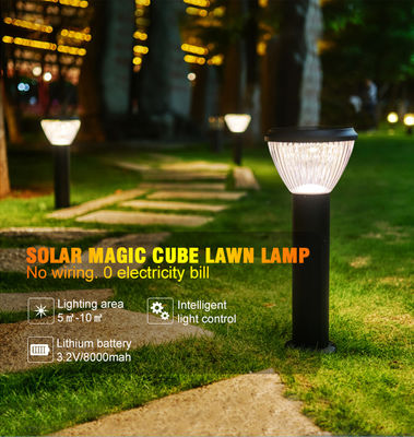 35/65/85CM چراغ باغ خورشیدی LED استیل ضد زنگ 6500LM پشتیبانی دیمر