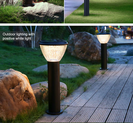 35/65/85CM چراغ باغ خورشیدی LED استیل ضد زنگ 6500LM پشتیبانی دیمر