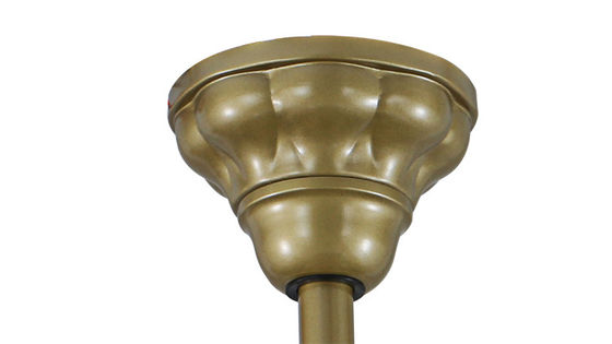 آباژور اکریلیک 150lm/W پنکه سقفی جمع شونده طلایی نور سفید گرم