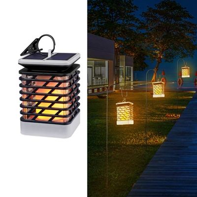 گرم سفید 3500K 40LM بی سیم LED خورشیدی فانوس باغچه مشعل خورشیدی