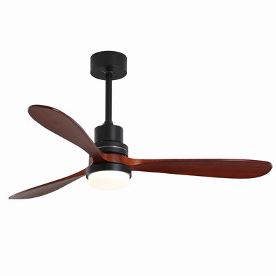 EMC Home Hotel 220v 1320mm فن سقفی چوبی چراغ سه سرعته سفارشی