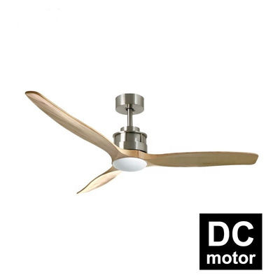 دکور اتاق نشیمن 40 وات 52 اینچ پنکه سقفی چوبی چراغ 3 تیغه موتور DC