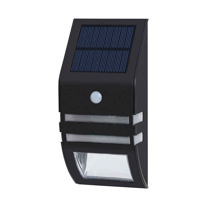 چراغ دیواری سنسور خورشیدی LED مشکی 120LM در فضای باز 8-10 ساعت زمان کار