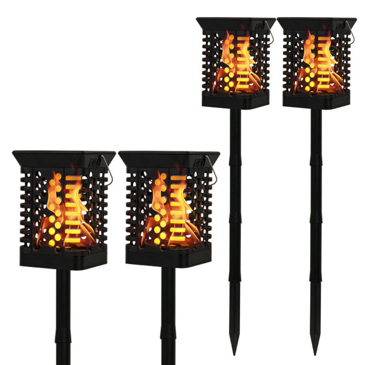 مشعل چراغ لامپ سوسو زننده شعله خورشیدی 100lm/w LED گرم IP65 75 LED خورشیدی