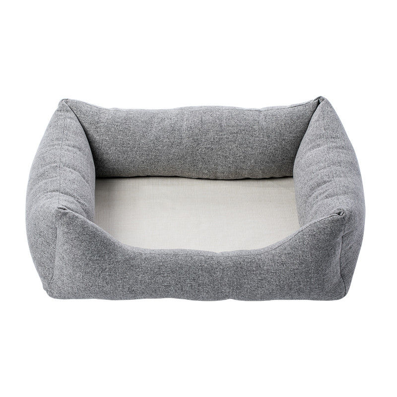 OEM ODM Pet Products FiberEVA تخت سگ کتانی مستطیلی شطرنجی