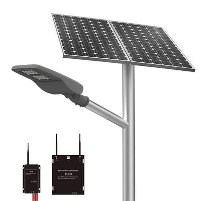 نصب قطب 18 ولت چراغ خیابانی LED خورشیدی LED 14000lm 30W 80W